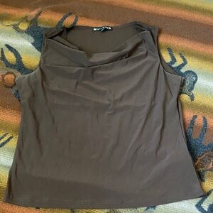 Y2K Brown Sleeveless Top
